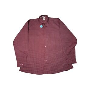 Nwt Burma Bibas Mens Medium Button Down Shirt Long Sleeve Plaid Checkered Cotton